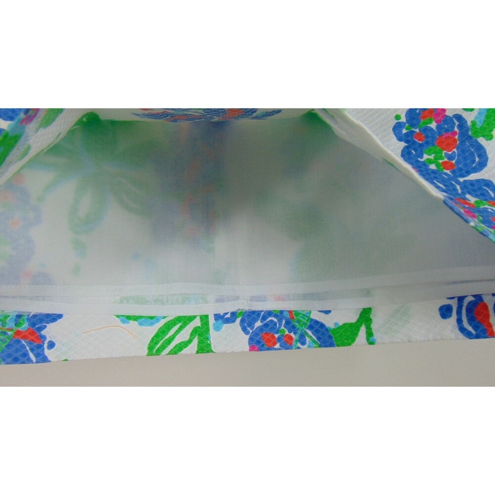 Lilly Pulitzer Floral Skirt Lined Womens Size 4 Knee Cotton Preppy Resort A line - Picture 4 of 9